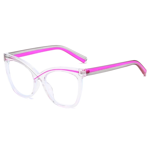 Montature Per Occhiali Cat Eye PC Aste In Colore A Contrasto Grandi Moda Retrò Occhiali Decorativi Per Donne Uomini