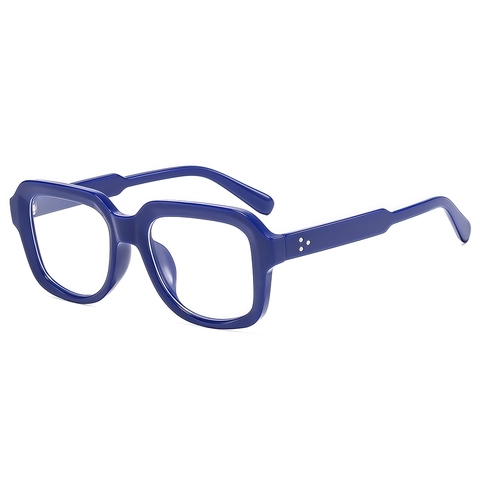 Gafas De Montura Cuadrada Retro PC Lentes Trasparentes Gafas Ligeras Con Remaches Metálicos Estilo Unisex