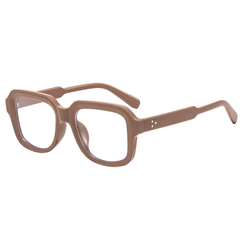 Gafas De Montura Cuadrada Retro PC Lentes Trasparentes Gafas Ligeras Con Remaches Metálicos Estilo Unisex