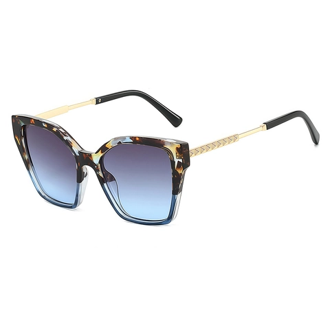 Occhiali Da Sole Cat Eye Quadrati Oversize Retrò Da Donna Protezione UV400 Montatura In PC Metallo Lenti Sfumate Moda