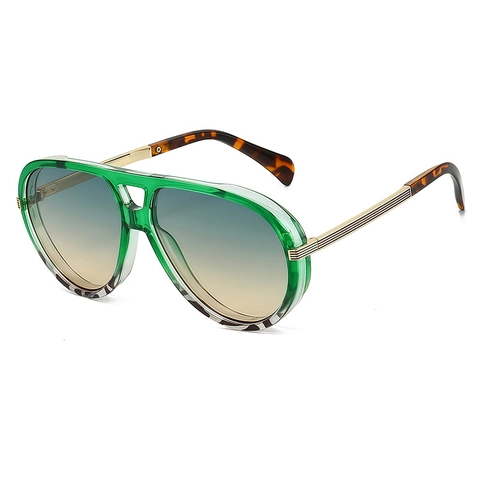 Aviator Sunglasses Retro Double Bridge Oversized PC Metal Frame UV400 Protection Outdoor Fashion Unisex