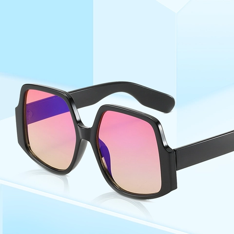 Large Square Sunglasses PC Frame UV400 Protection Gradient Lenses Fashion Ins Style Retro Trendy For Women Men