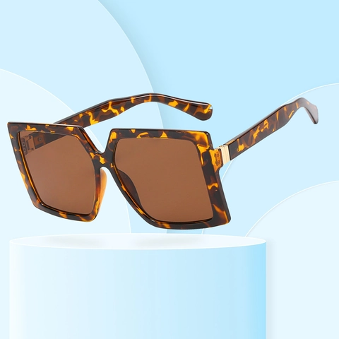 Women Oversized Square Sunglasses PC Frame AC Lens UV400 Protection Vintage Street Style Fashion Eyewear For Men