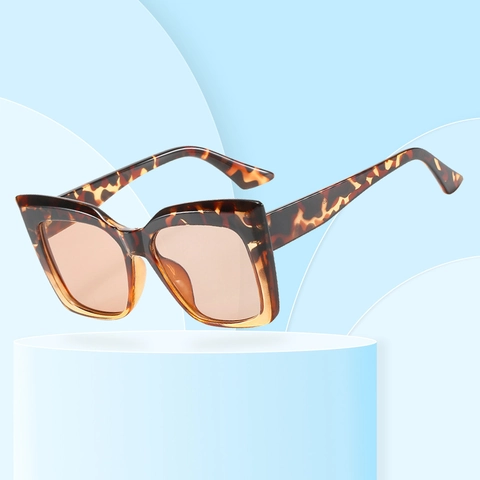 Oversized Square Sunglasses UV400 Protection PC Frame Gradient PC Lenses Vintage Fashion Eyewear For Women And Men