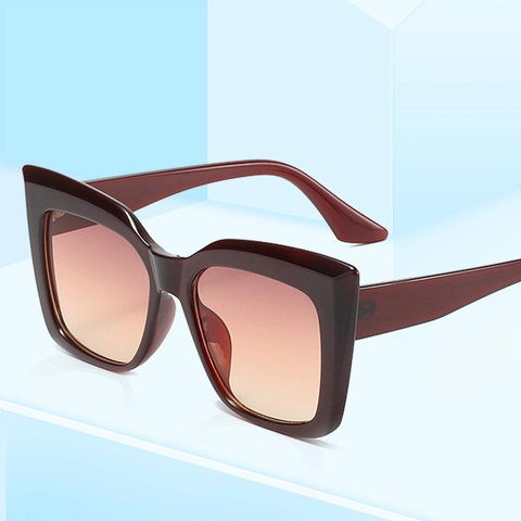Oversized Square Sunglasses UV400 Protection PC Frame Gradient PC Lenses Vintage Fashion Eyewear For Women And Men