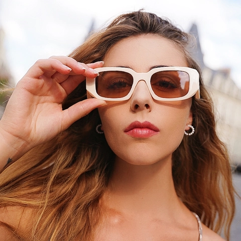 Retro Square Sunglasses Vintage Rectangle UV Protection PC Frame Fashion Eyewear For Men Women Chic Outfits