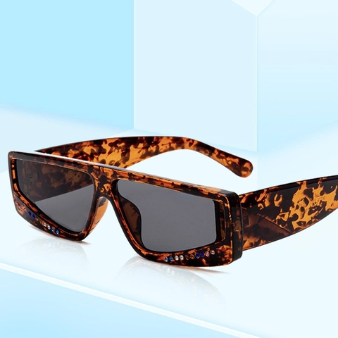 Occhiali Da Sole Quadrati Oversize Con Strass Protezione UV400 Occhiali Da Sole Rettangolari Alla Moda Per Uomo E Donna