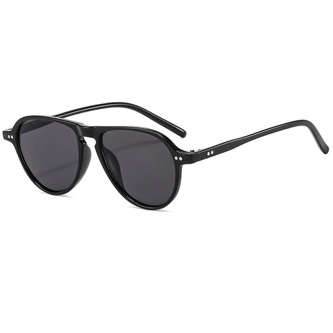 Occhiali Da Sole Aviator Per Donna Moda Retrò Doppio Ponte Montura PC Lente AC Protezione UV400 Stile Vintage