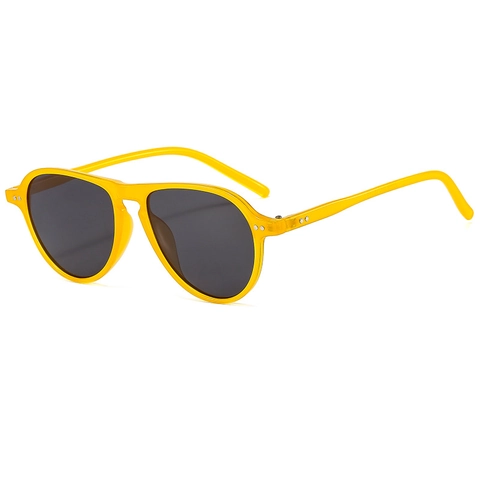 Occhiali Da Sole Aviator Per Donna Moda Retrò Doppio Ponte Montura PC Lente AC Protezione UV400 Stile Vintage