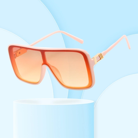Oversized Square Sunglasses For Women Men Fashion Trendy UV400 Protection Gradient PC Lens Metal Hinge Retro INS Style