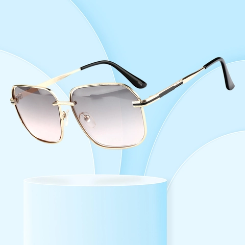 Gafas De Sol Cuadradas Extragrandes Para Mujer Hombre Montura De Metal Protección UV400 Lentes Degradadas Moda Tendencia