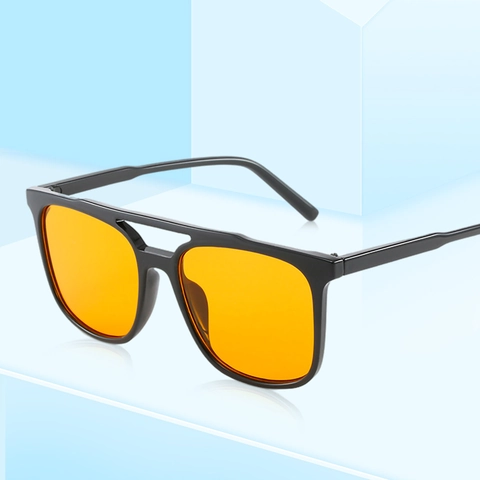 Vintage Square Sunglasses With Double Bridge UV400 Protection PC Frame Retro Fashion For Women And Men