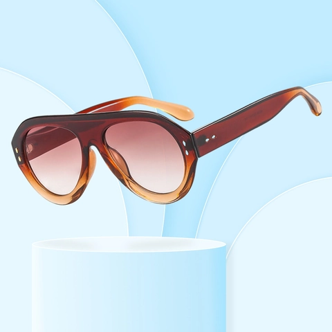 Oversized Pilot Sunglasses Vintage Retro UV400 Protection Gradient Lenses PC Frame Fashion Eyewear For Men Women
