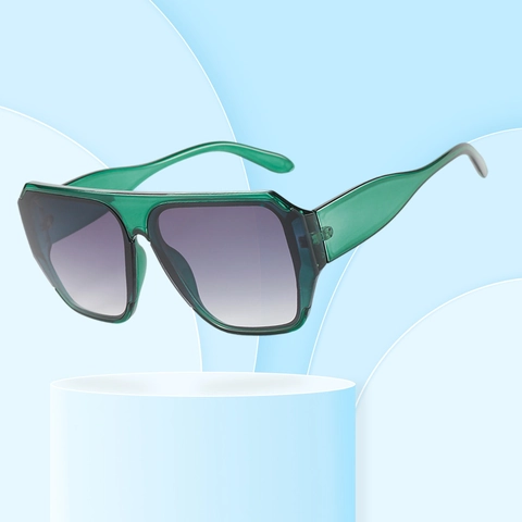 Oversized Square Sunglasses PC Frame UV400 Protection Fashion Gradient Lens Trendy Eyewear For Outdoor Travel Women Men