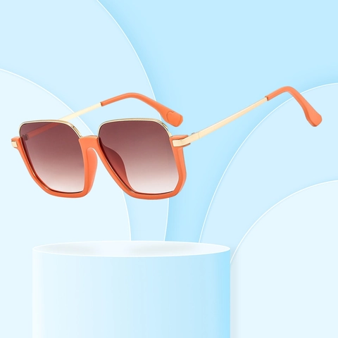 Retro Square Frame Sunglasses UV400 Protection Metal PC Frame Fashion Outdoor Eyewear For Men Women