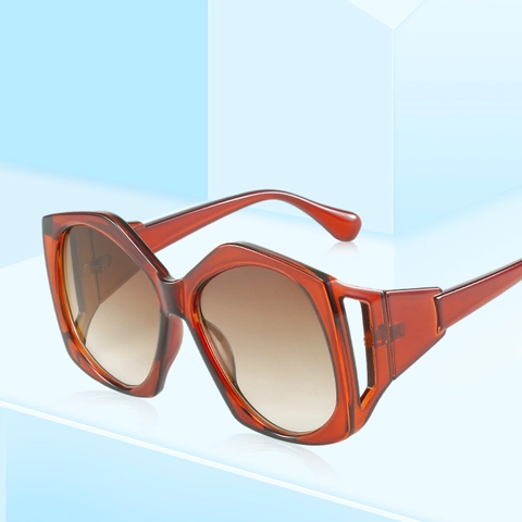Gafas De Sol Geométricas Sobredimensionadas Protección UV400 Retro Irregular Marco PC Moda
