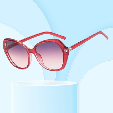 Oversized Irregular Sunglasses PC Frame Plastic Gradient Lenses UV Protection Retro Fashion Influencer Candy Colors For Women Men