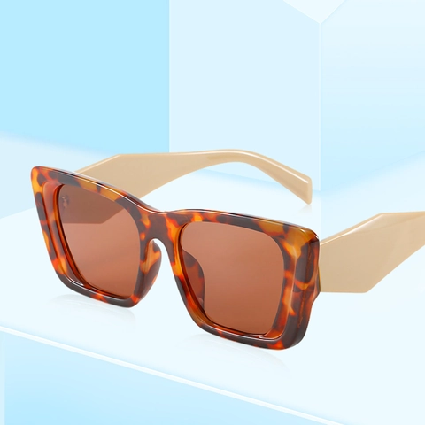 Oversized Square Sunglasses PC Thick Frame Retro Cat Eye UV400 Protection Trendy Street Photography Unisex Vintage