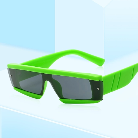 Fashion Rectangle Sunglasses PC Frame UV400 Protection Y2K Cyberpunk Trendy Candy Colors For Women Men