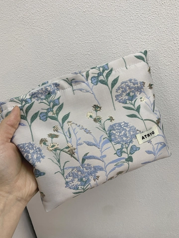 Borsa Trucco In Tessuto Jacquard Ricamo Floreale Da Donna Grande Capacità Portatile Viaggio Organizzatore Cosmetici Pochette Con Cerniera