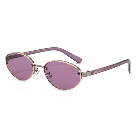 Vintage Oval Sunglasses Small Metal Frame UV400 Protection Retro Ins Fashion Trendy Eyewear For Women Men Driving