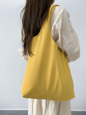Large Capacity Canvas Tote Bag Minimalist Solid Color Shoulder Handbag With Lining And Inner Zipper Pocket Eco Friendly Bag