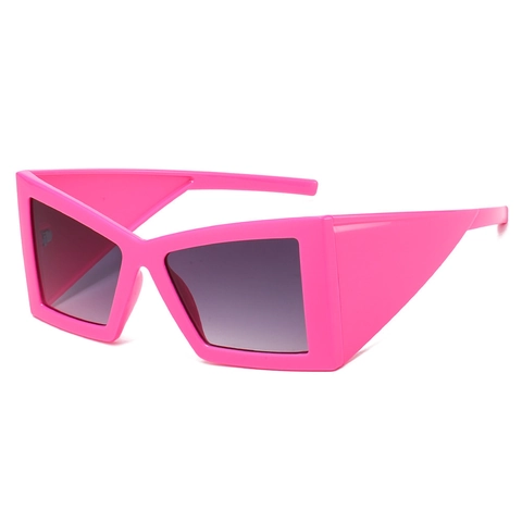 Fashion Square Sunglasses Oversized PC Frame UV400 Protection Wide Temples Retro Trendy For Women Men