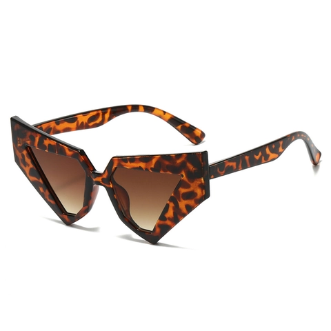 Occhiali da Sole Cat Eye Geometrici alla Moda per Donna Protezione UV400 Montatura a Triangolo Retro Occhiali Outdoor
