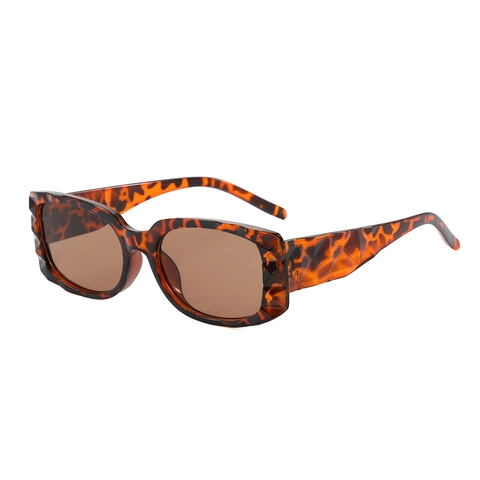 Retro Square Sunglasses With 3D Diamond Texture PC Frame UV400 Protection Fashion Irregular Eyewear For Men Women