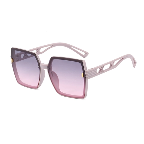 Oversized Square Sunglasses Fashion Gradient PC Lenses UV400 Protection Hollow Temples For Women And Men
