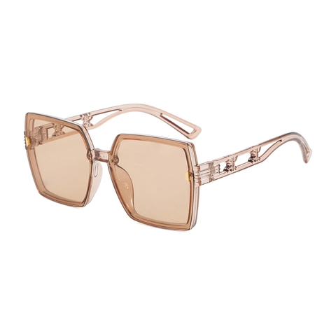 Oversized Square Sunglasses Fashion Gradient PC Lenses UV400 Protection Hollow Temples For Women And Men