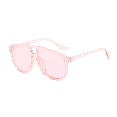 Fashion Aviator Sunglasses Retro Oversized PC Frame UV400 Protection Double Bridge Casual Eyewear Unisex Travel
