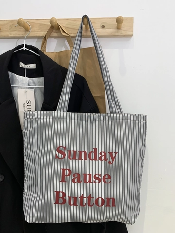 Gestreifte Damen Canvas Tragetasche Große Kapazität Lässige Schultertasche Für Einkaufen Und Pendeln Mit Reißverschluss