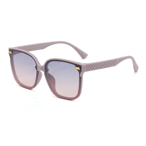 Vintage Oversized Square Sunglasses UV400 Protection Lattice Texture Temples Retro Fashion Eyewear For Women Men