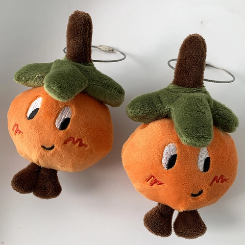 Simpatico Portachiavi In Peluche Cachi E Uovo Al Tegamino Ciondolo Per Borsa Accessorio Decorativo Anello In Filo Metallico