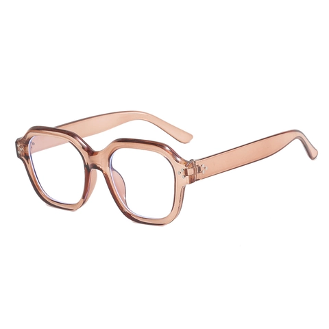 Montura De Gafas Cuadradas Retro Material PC Lentes Transparentes Decoración De Remaches Moda Unisex Casual Chic