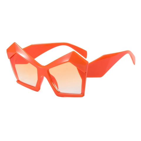 Gafas De Sol Geométricas De Gran Tamaño Montura PC Irregular Protección UV400 Moda Hip Hop Streetwear Accesorios