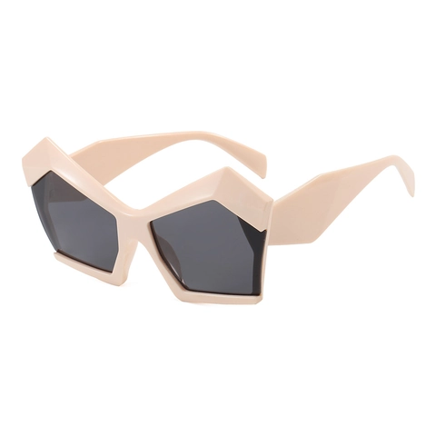 Gafas De Sol Geométricas De Gran Tamaño Montura PC Irregular Protección UV400 Moda Hip Hop Streetwear Accesorios