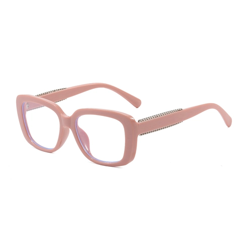 Occhiali Da Vista Quadrati Anti Luce Blu PC Retro Chic Moda Occhiali Oversize Con Decorazione Catena In Metallo Per Donna