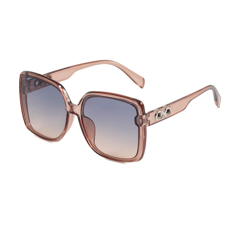 Square Oversized Sunglasses Retro UV400 Protection PC Frame Metal Decoration Vintage Fashion Eyewear Women Men