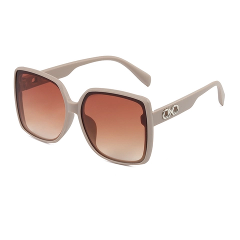 Square Oversized Sunglasses Retro UV400 Protection PC Frame Metal Decoration Vintage Fashion Eyewear Women Men