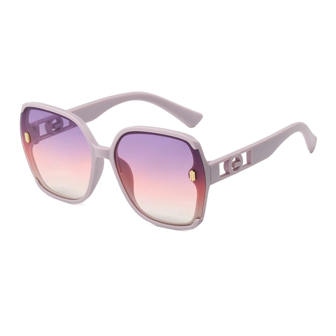 Polygon Oversize Sunglasses PC Frame Gradient Lenses UV Protection Retro Square Sun Shades Fashion Eyewear Accessory