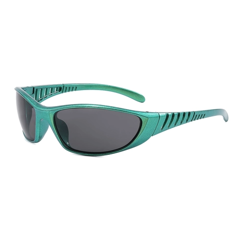 Occhiali Da Sole Sportivi Montatura PC Avvolgenti Protezione UV400 Antivento Ciclismo Corsa Occhiali Da Esterno Unisex