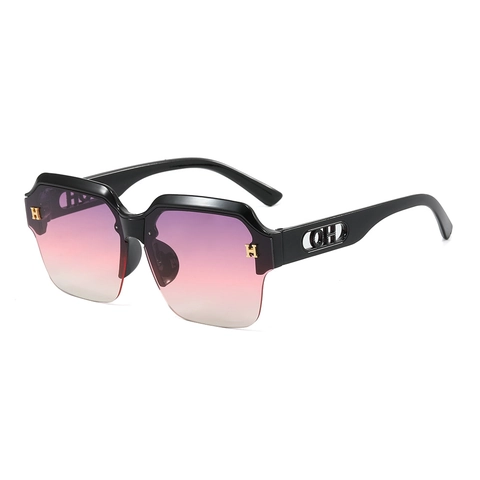 Übergroße Quadratische Sonnenbrille PC Verlaufsgläser UV400 Schutz Metall H Dekoration Trendiger Luxusstil Für Damen Herren