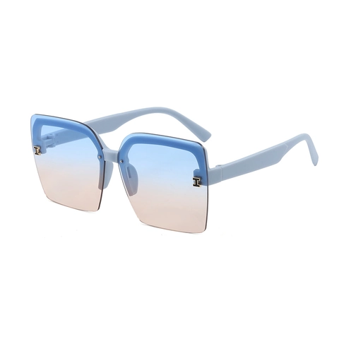 Oversized Square Sunglasses Fashion Gradient Lens PC Frame UV400 Protection Metal Decoration For Women And Men
