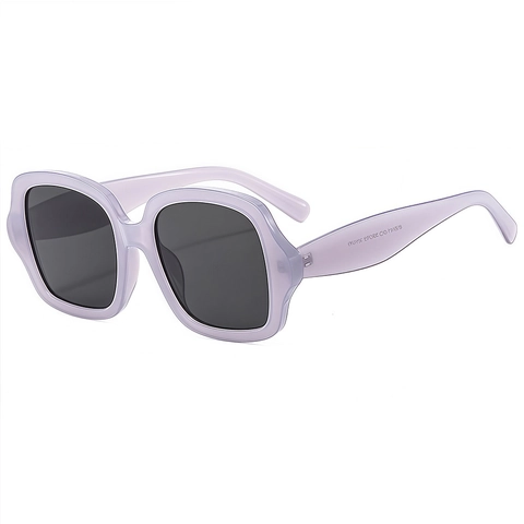 Occhiali Da Sole Poligonali Oversize Retro Montatura Quadrata Protezione UV400 PC AC Moda Viaggio Unisex
