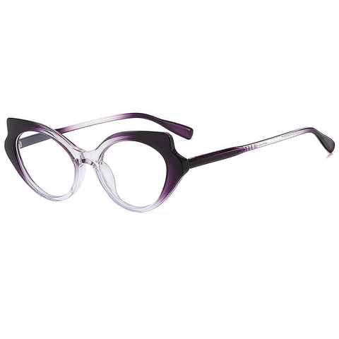 Montature Occhiali Cat Eye Retrò Blocco Luce Blu UV400 PC Sfumato Moda Occhiali Oversize Donne Uomini Leggeri Uso Quotidiano