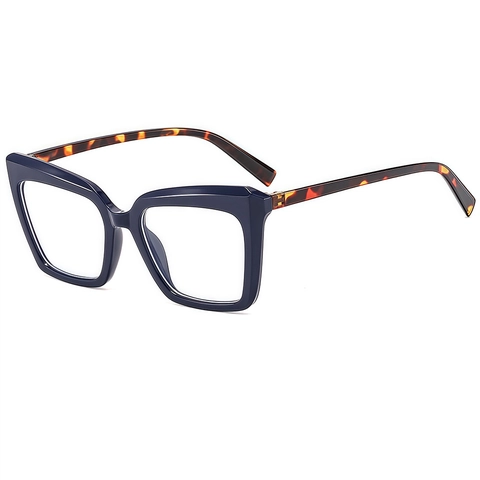 Montatura Per Occhiali Quadrati Occhio Di Gatto Moda Grande Telaio PC Anti Luce Blu Vintage Per Donne Uomini