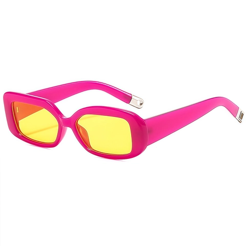 Occhiali Da Sole Rettangolari Retro Montura Spessa Y2K Hip Hop UV400 Moda Per Uomini Donne