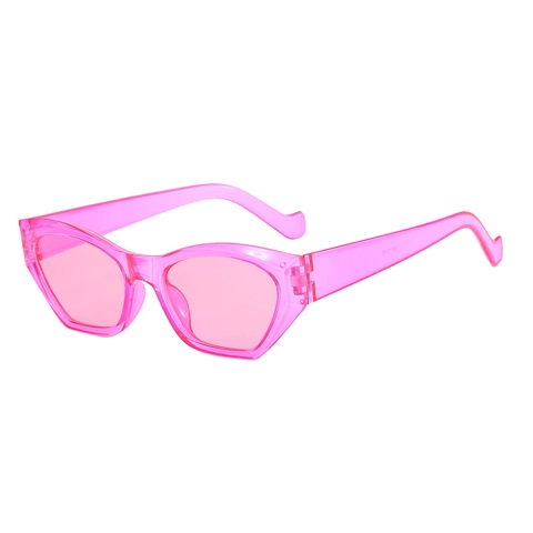 Kattenoog Zonnebril Geometrische Onregelmatige PC Frame UV400 Bescherming Retro Trendy Brillen Dames Licht Buitenshuis